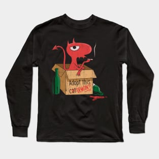 Adopt This / Cat// Demon Vintage Long Sleeve T-Shirt